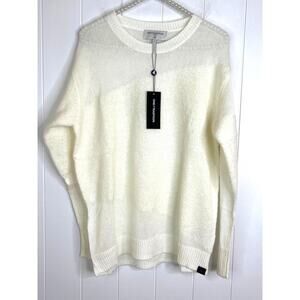 NWT One Teaspoon Shattered Crew Neck Sweater in Cream Size XXS‎ Oversized